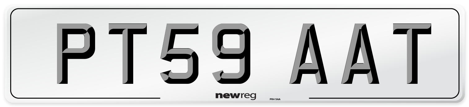 PT59 AAT Number Plate from New Reg